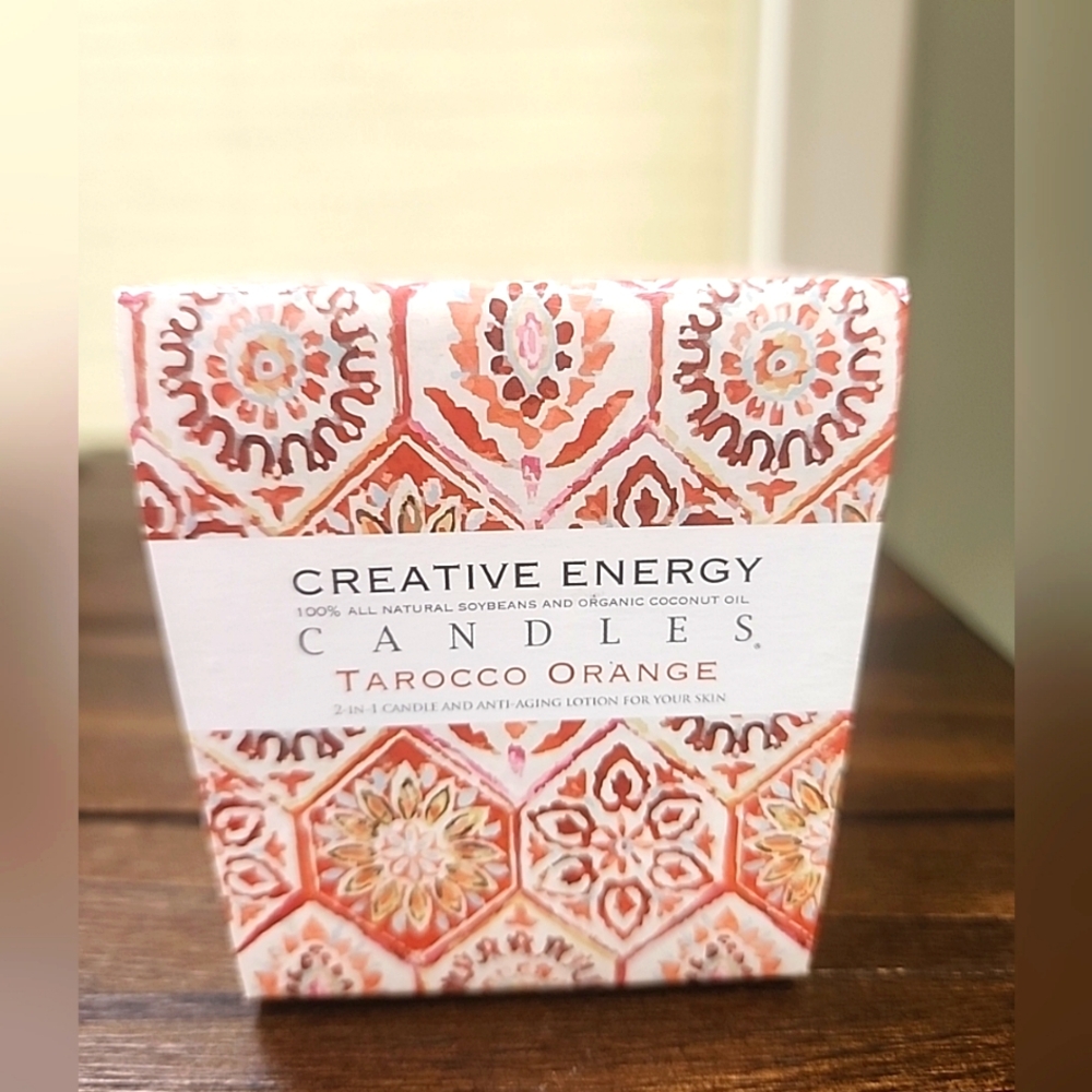 New Creative Energy Tarocco Orange Soy 2-in-1 7oz Candle & lotion